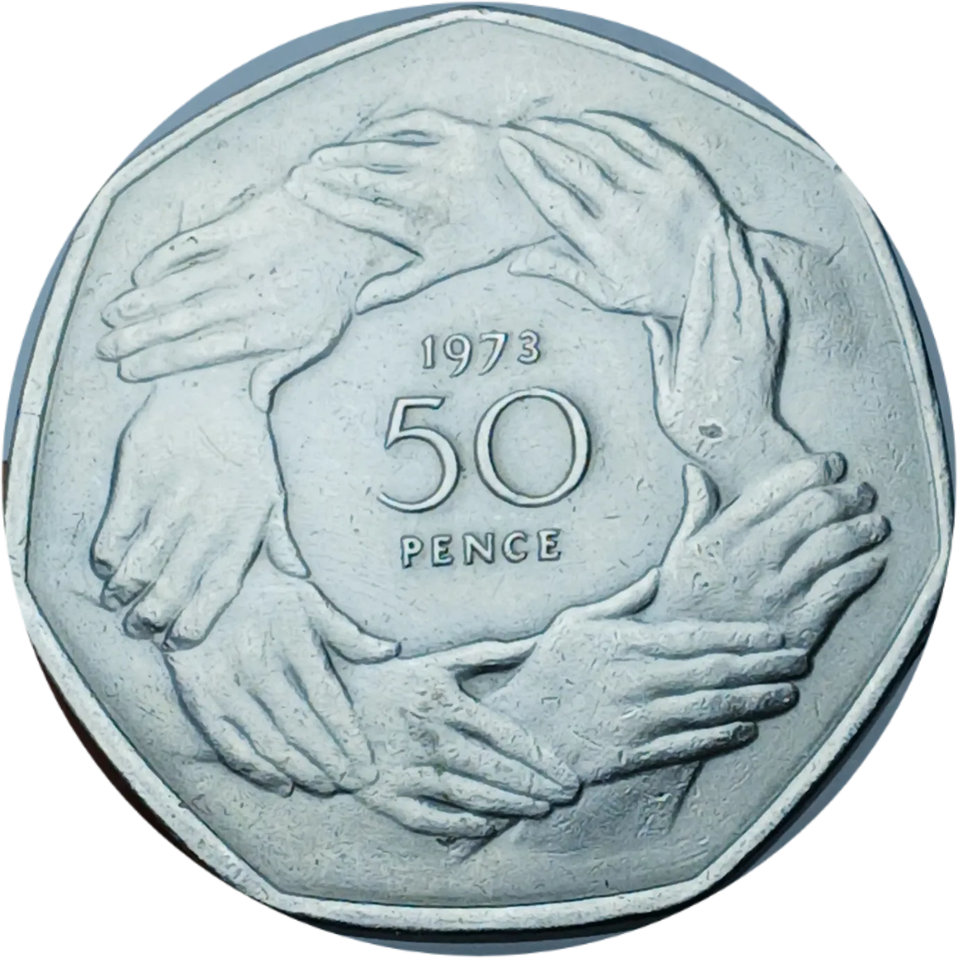 سکه انگلیس 50 پنس انگلیس ملکه الیزابت یادبودی 6